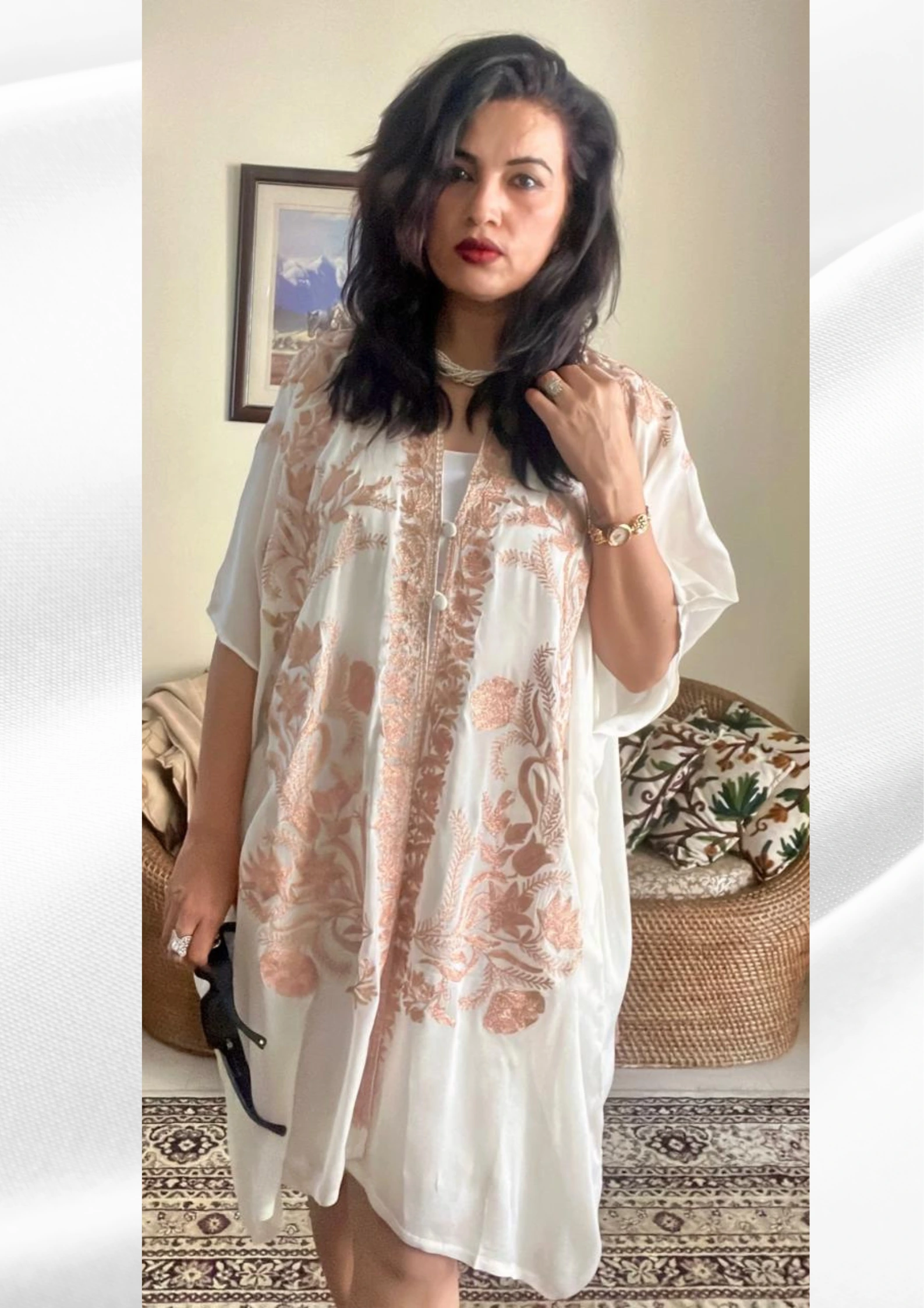 “ATTITUDE” – Exquisite Kashmiri Tilla Shrug by Tvareetaz