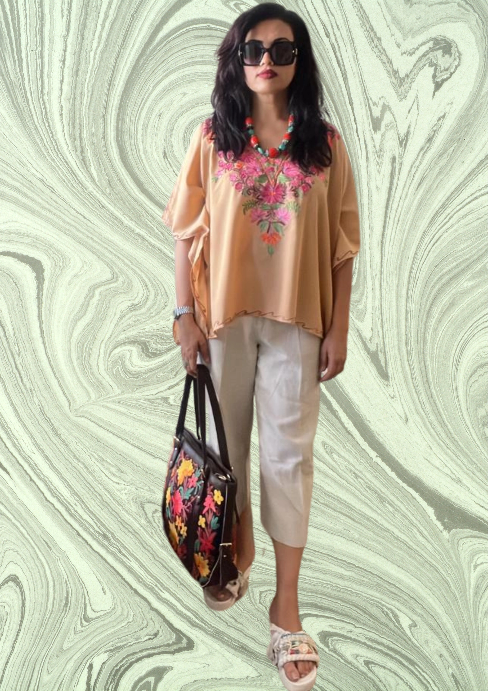 Soft cotton short kaftan