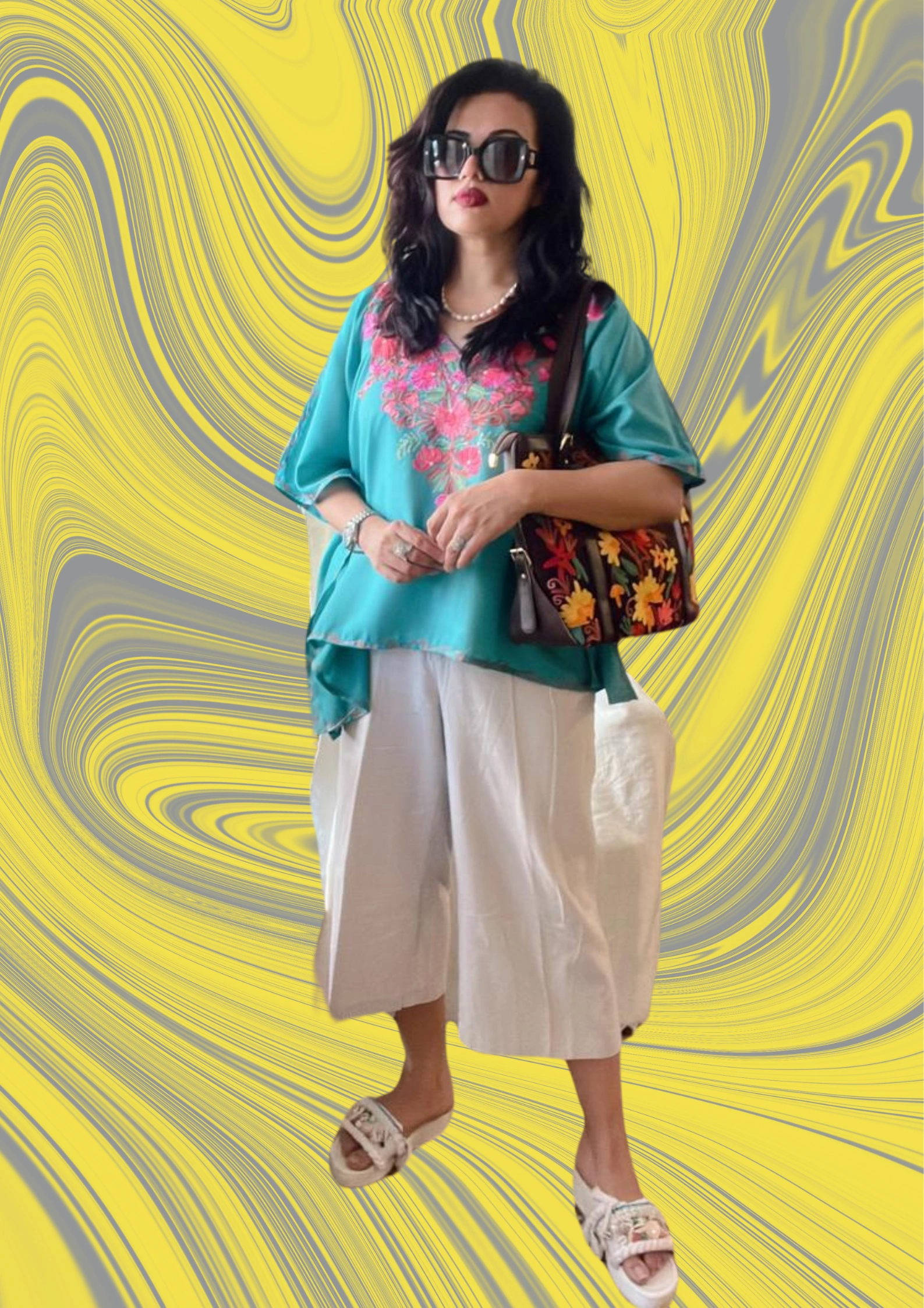 Soft cotton short kaftan