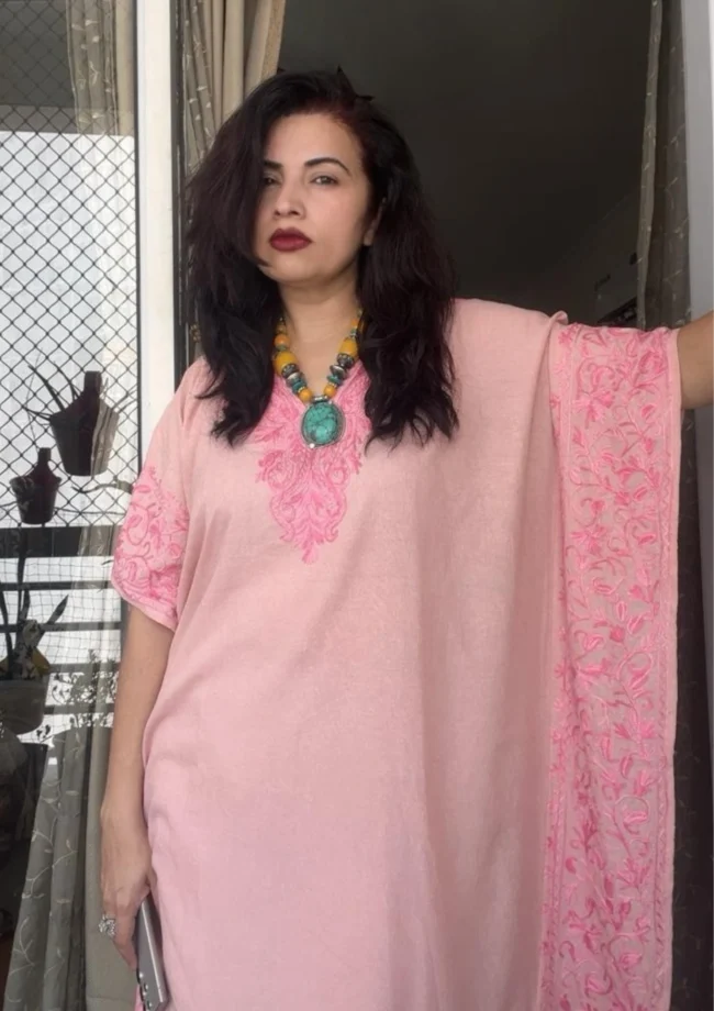 CRUSHED COTTON KAFTAN