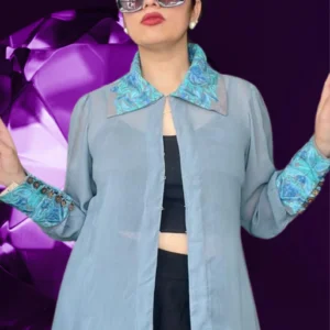 Exquisite Kashmiri Shrug with Traditional Aari Embroidery