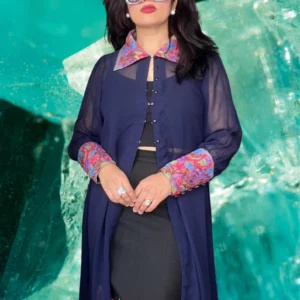 Exquisite Kashmiri Shrug with Traditional Aari Embroidery