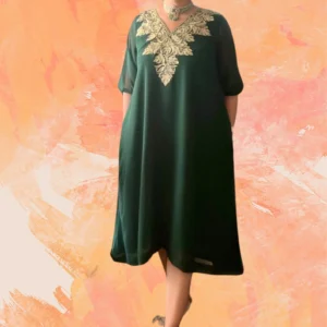 Exquisite Kashmiri Tilla Embroidered Dress