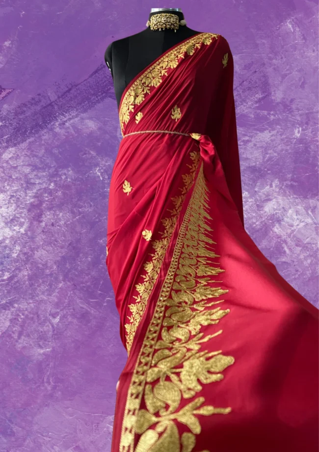 Tvareetaz Exclusive Kashmiri Saree
