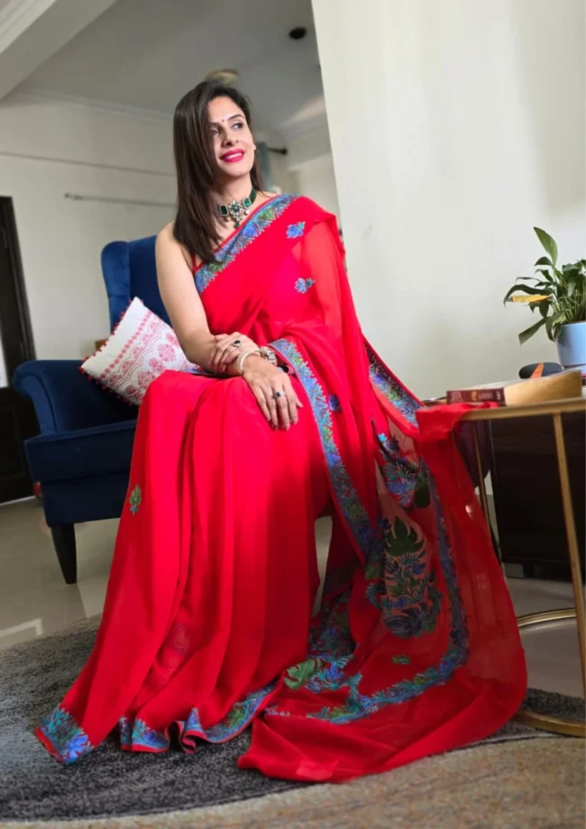 ✨ Exquisite Kashmiri Saree "Sita" – A Timeless Elegance! ✨