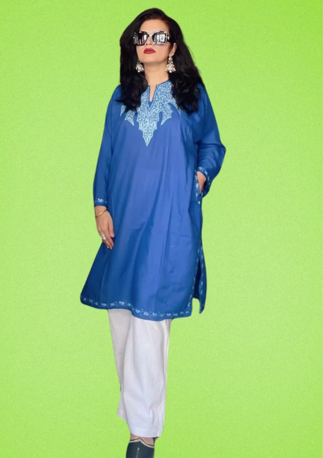 Handcrafted Luxury: Kashmiri Aari Embroidered Pheran