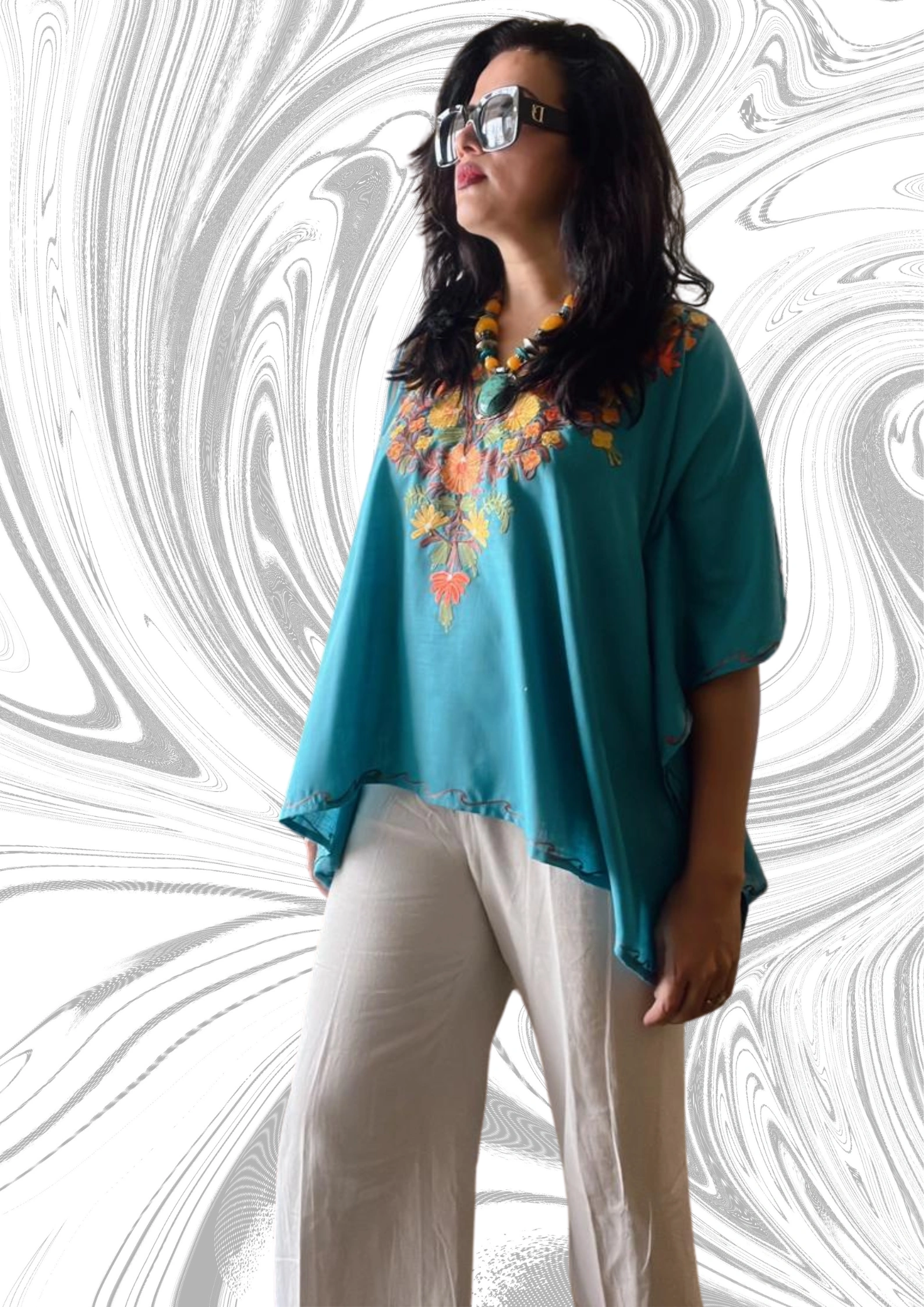 Soft cotton short kaftan