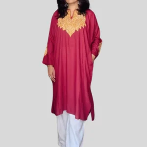 Handcrafted Luxury: Kashmiri Aari Embroidered Pheran