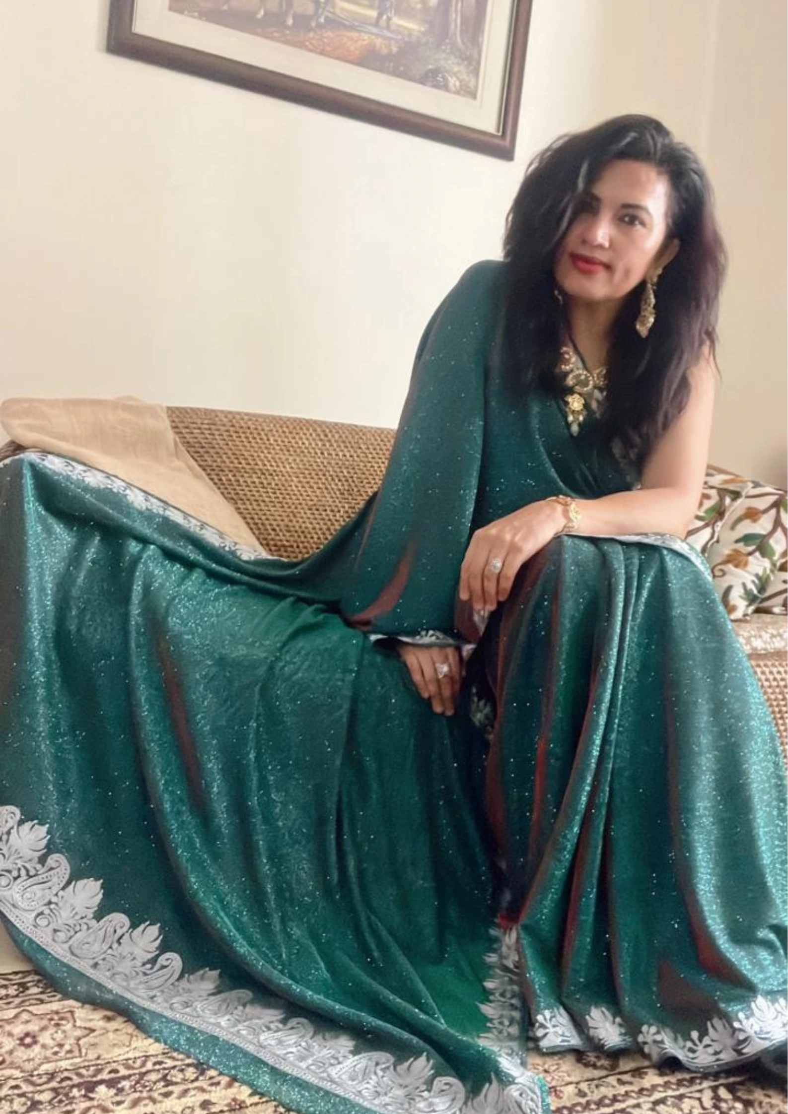 Tvareetaz premium Designer DISCO SAREE.