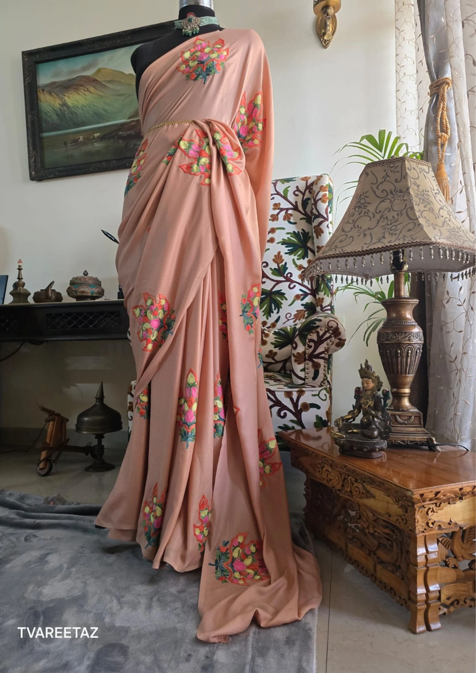Exquisite Kashmiri Saree – “Chinar Aksh” by Tvareetaz