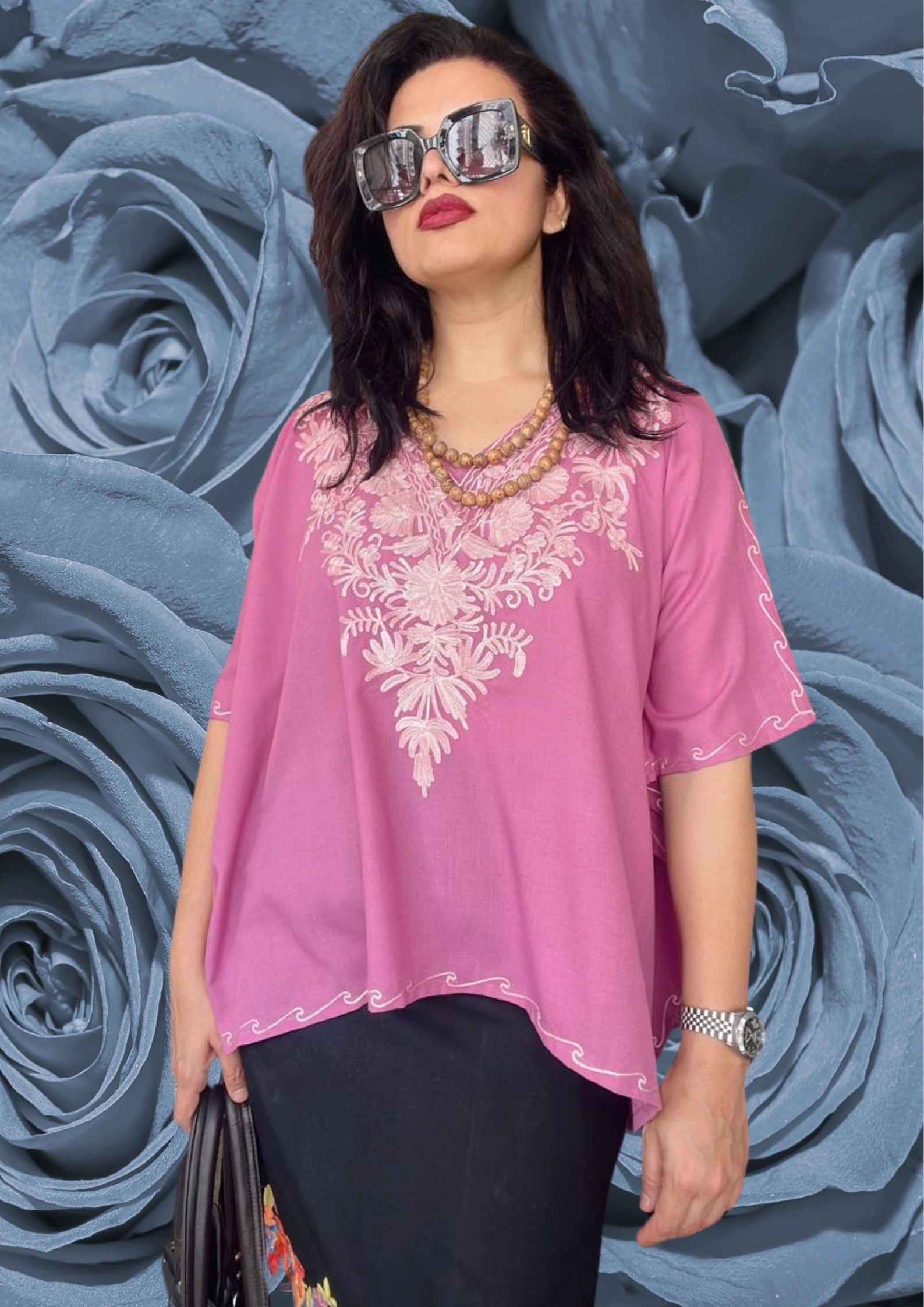 Soft cotton short kaftan