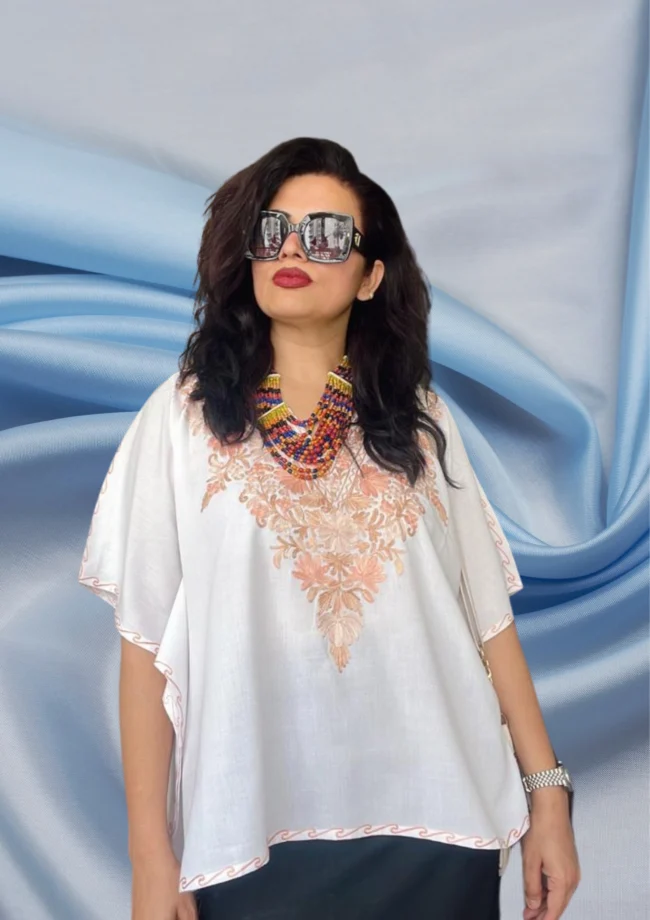 Soft cotton short kaftan