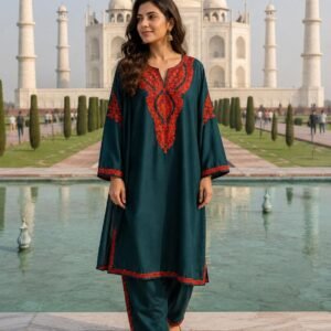 Handcrafted Luxury: Kashmiri Aari Embroidered Pheran
