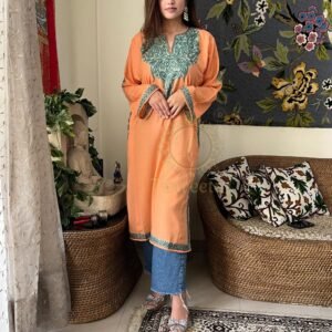 Handcrafted Luxury: Kashmiri Aari Embroidered Pheran