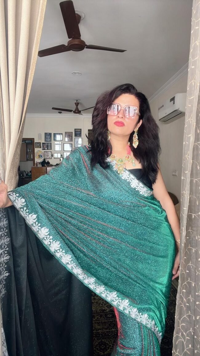 Tvareetaz premium Designer DISCO SAREE. - Image 6