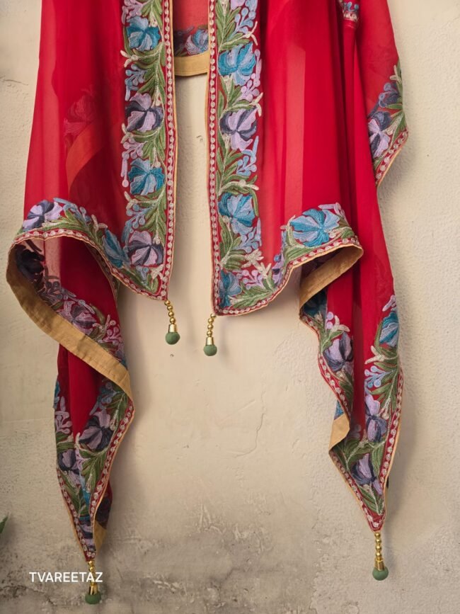 Experience Pure Opulence: The Tvareetaz Kashmiri Luxury Cape Suit – Where Heritage Meets High Fashion 👑✨ - Image 8