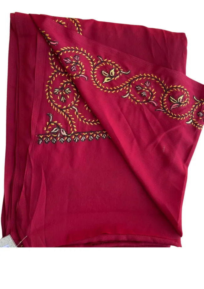 ROYAL AKSH : Exquisite Hand-Embroidered Papermeshie Saree by Ustaad - Image 4