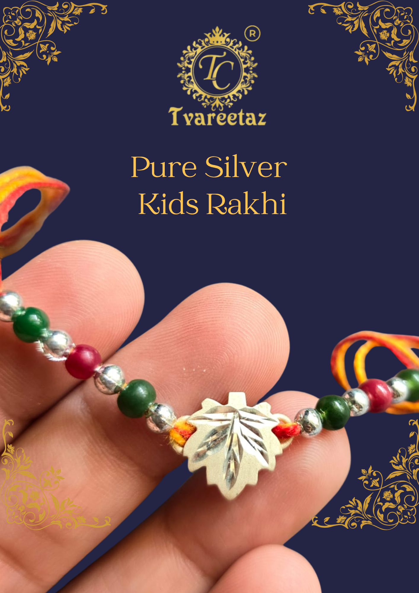 For the Little Ones: Chinar Silver Rakhi for Kids