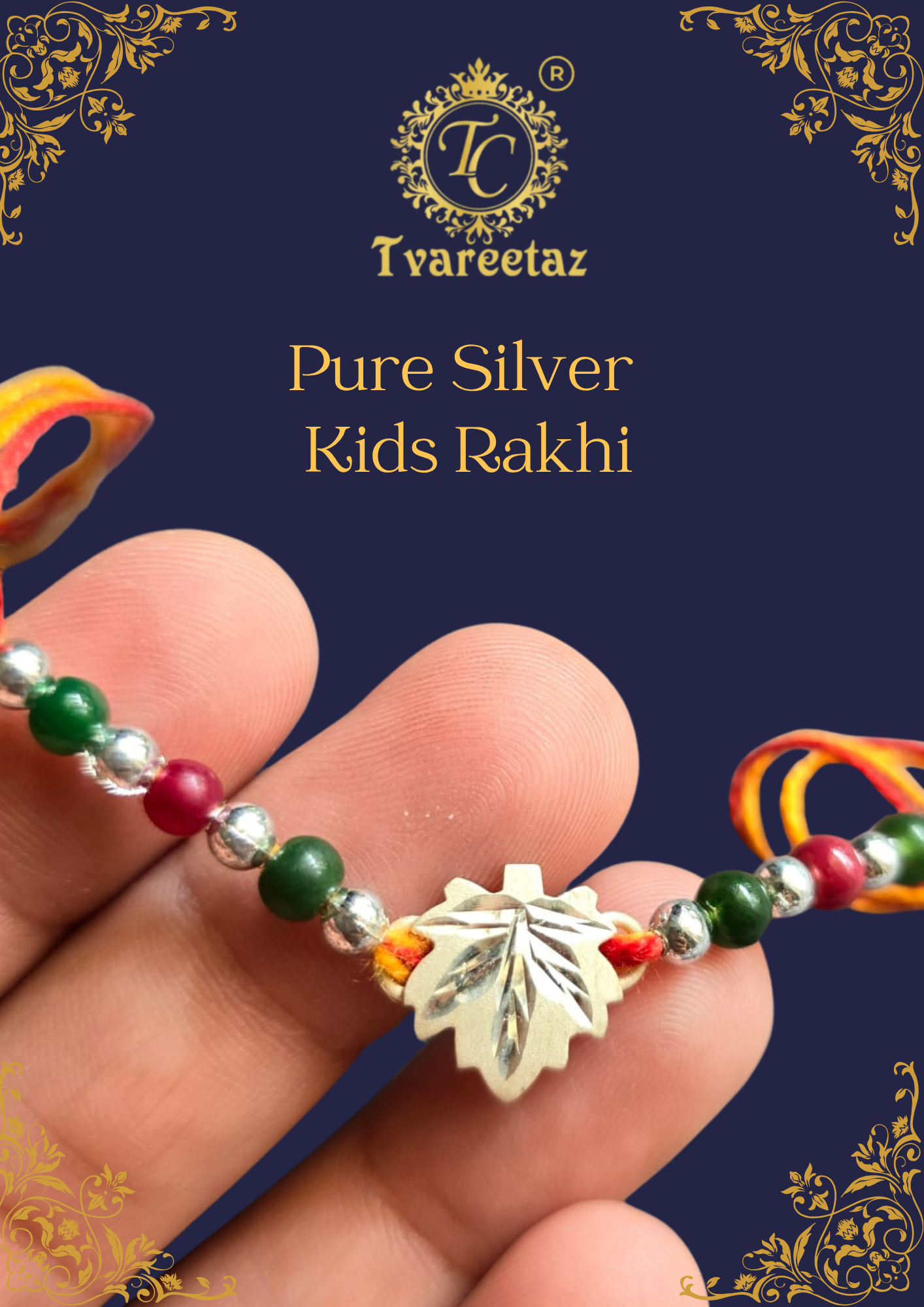 Pure Silver Rakhi (A4) (4)