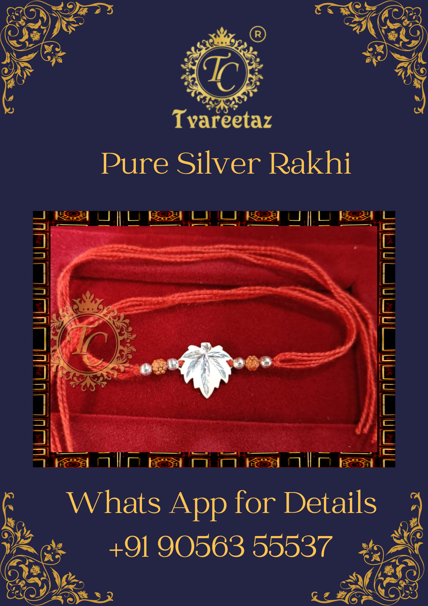Pure Silver Rakhi (A4) (6)