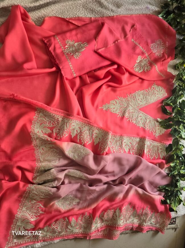 Exquisite Kashmiri Party Suit: Dual Tilla Embroidery - Image 5