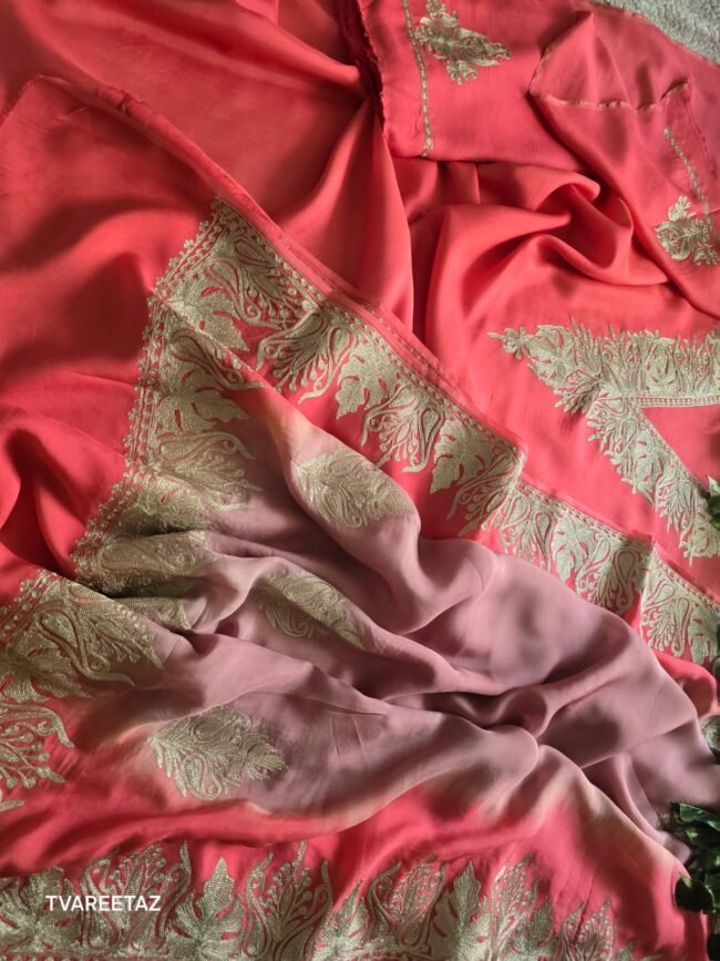 Exquisite Kashmiri Party Suit: Dual Tilla Embroidery - Image 4