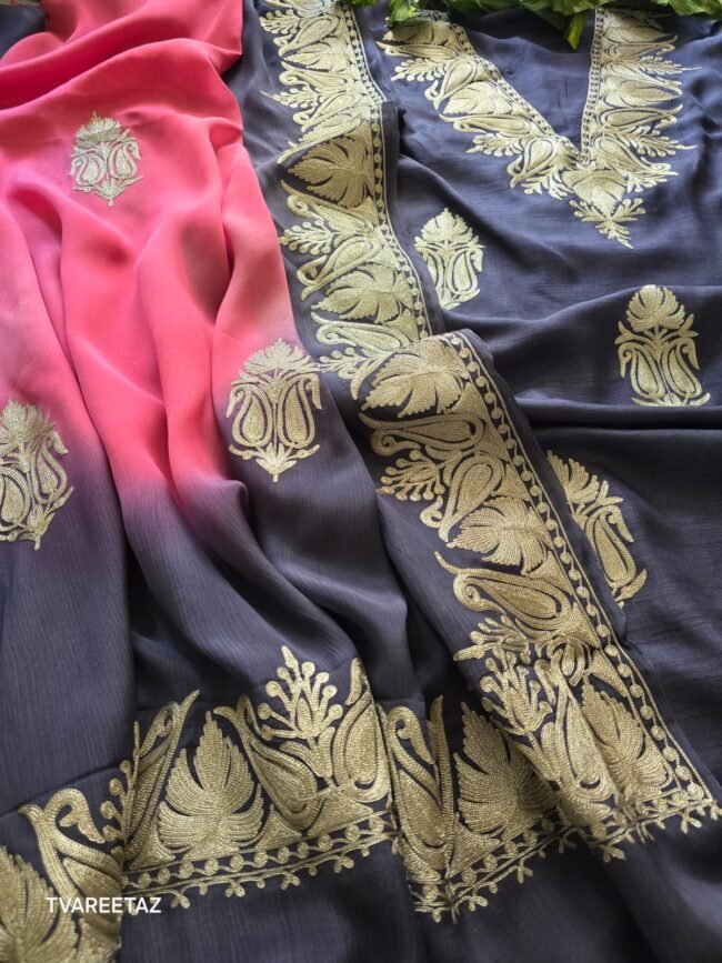 Exquisite Kashmiri Party Suit: Dual Tilla Embroidery - Image 2