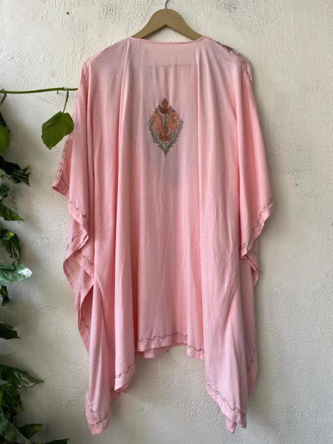 Elegant Comfort Meets Tradition: Kashmiri Tilla Embroidery Kaftan by Tvareetaz - Image 3