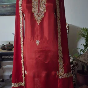 'STAR': Dual Tilla Embroidery on Luxurious Silk by Tvareetaz