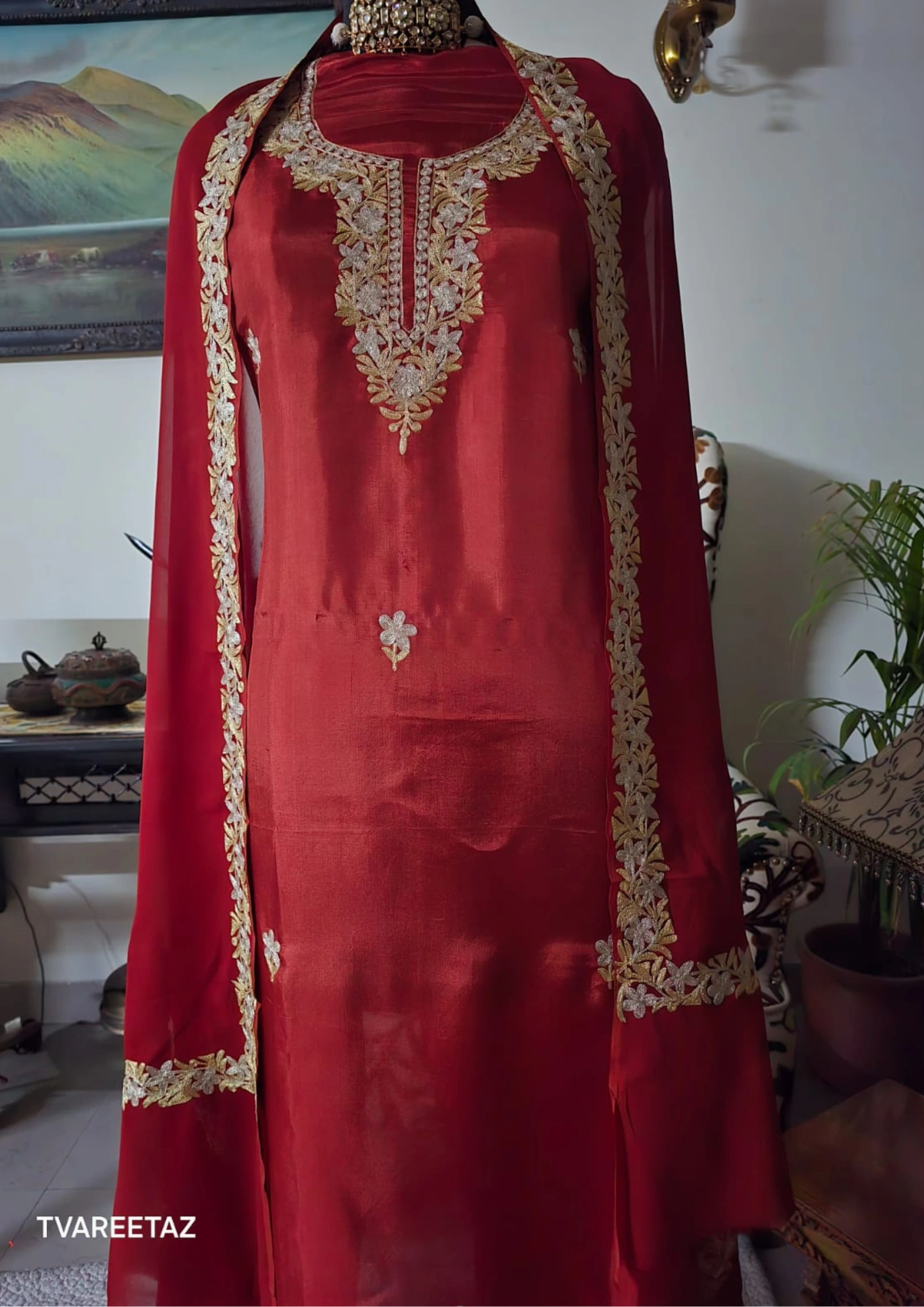 ‘STAR’: Dual Tilla Embroidery on Luxurious Silk by Tvareetaz