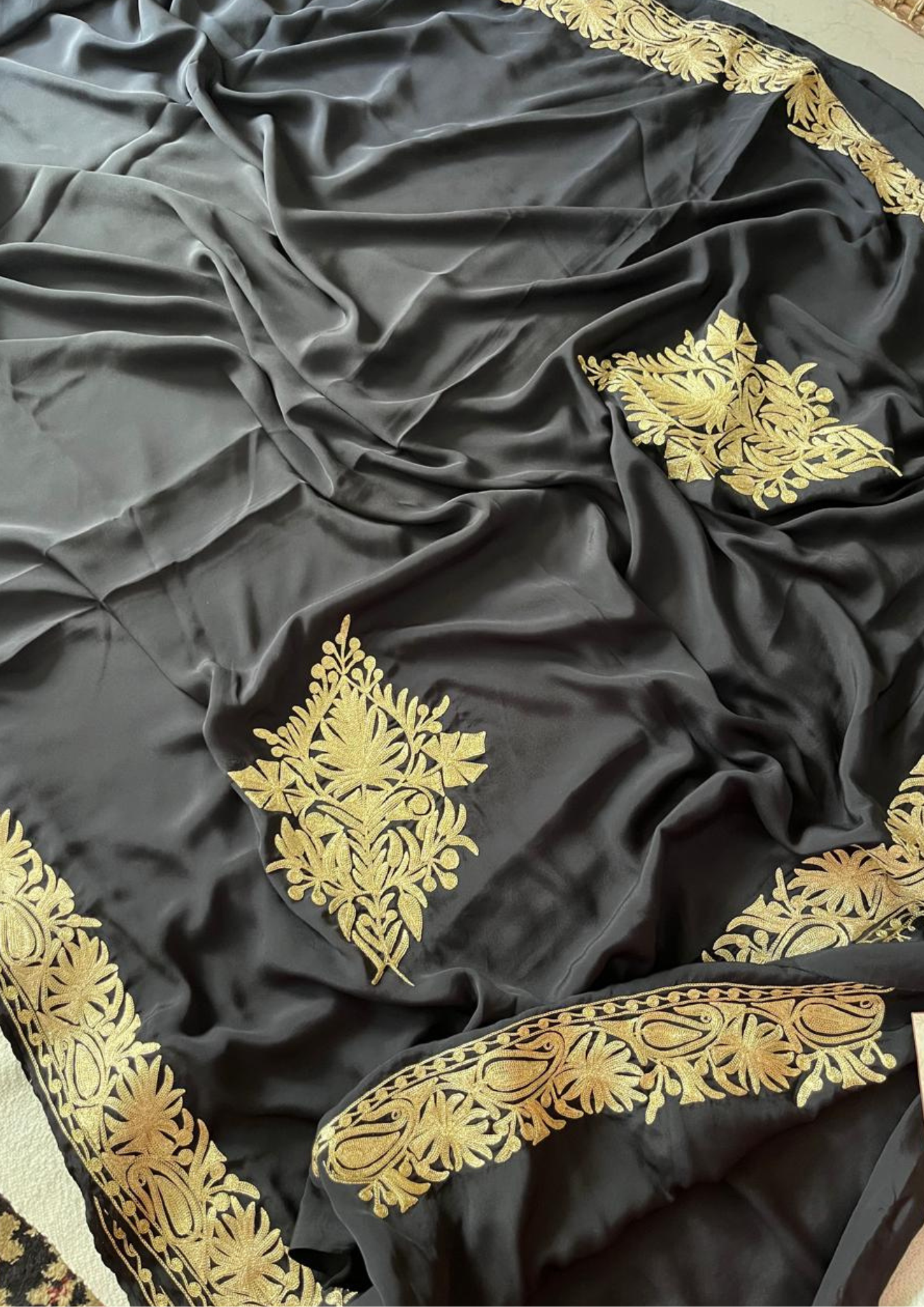 Kashmiri tilla embroidered saree