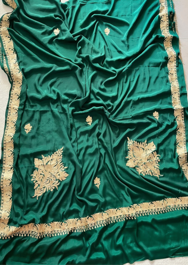 Kashmiri tilla embroidered saree