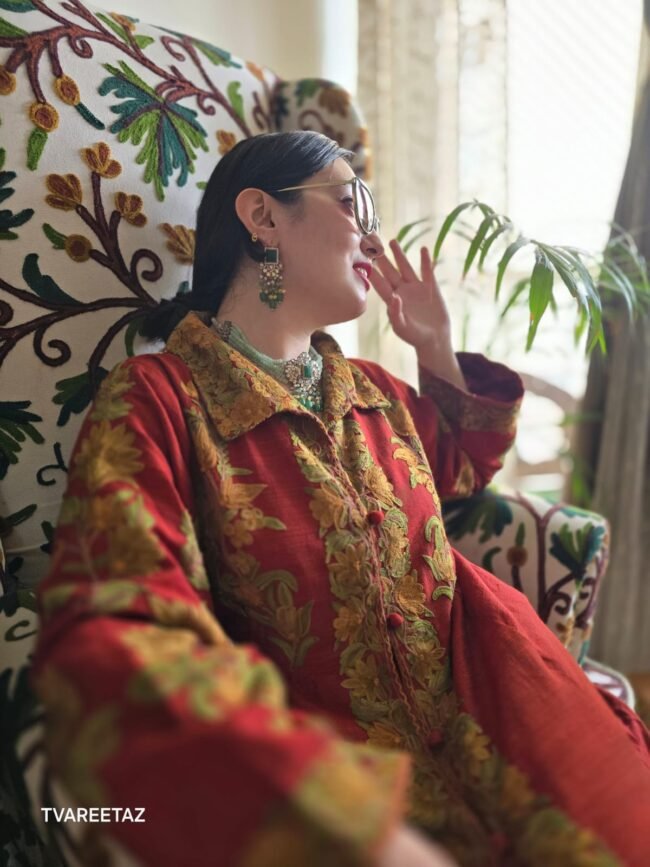 FLORA – Handcrafted Kashmiri Gown By Tvareetaz - Image 3