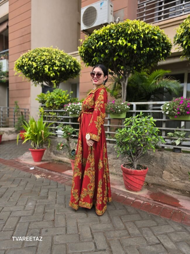 FLORA – Handcrafted Kashmiri Gown By Tvareetaz - Image 2