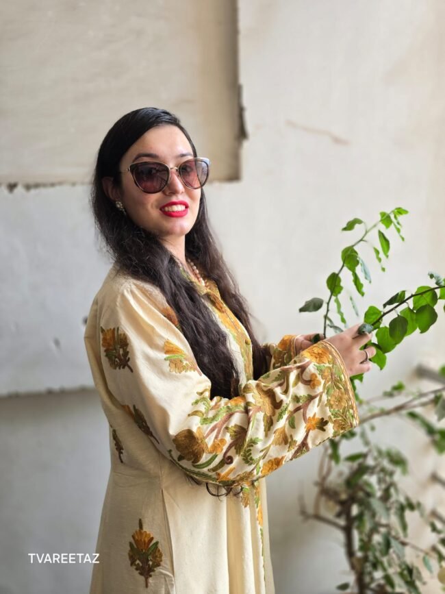 FLORA – Handcrafted Kashmiri Gown By Tvareetaz - Image 6