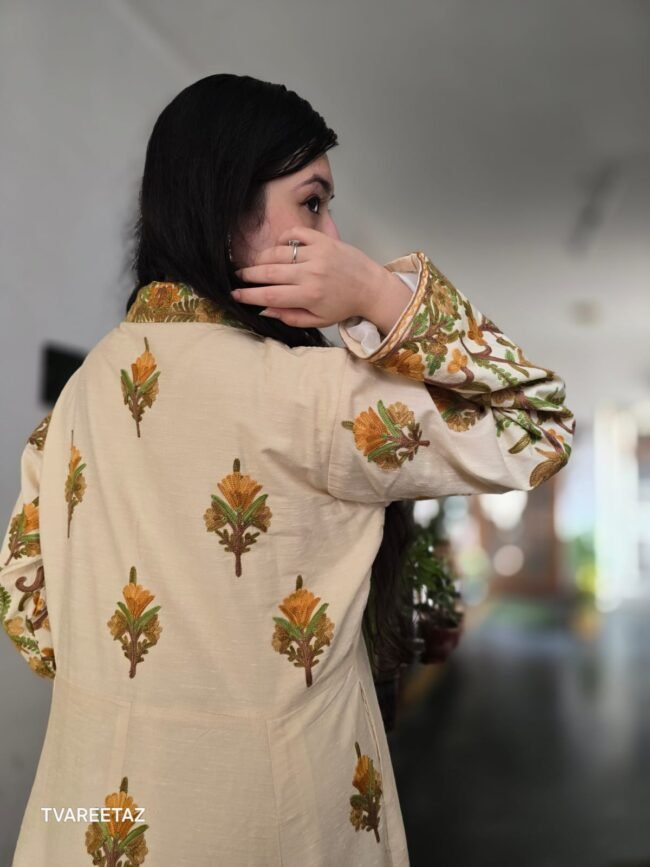 FLORA – Handcrafted Kashmiri Gown By Tvareetaz - Image 5