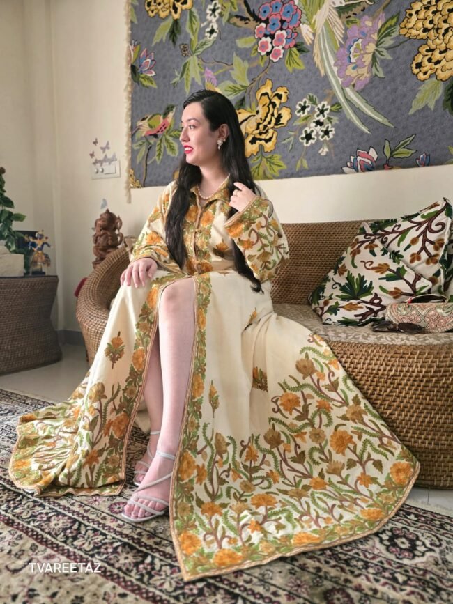FLORA – Handcrafted Kashmiri Gown By Tvareetaz - Image 3