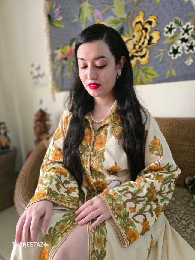 FLORA – Handcrafted Kashmiri Gown By Tvareetaz - Image 4