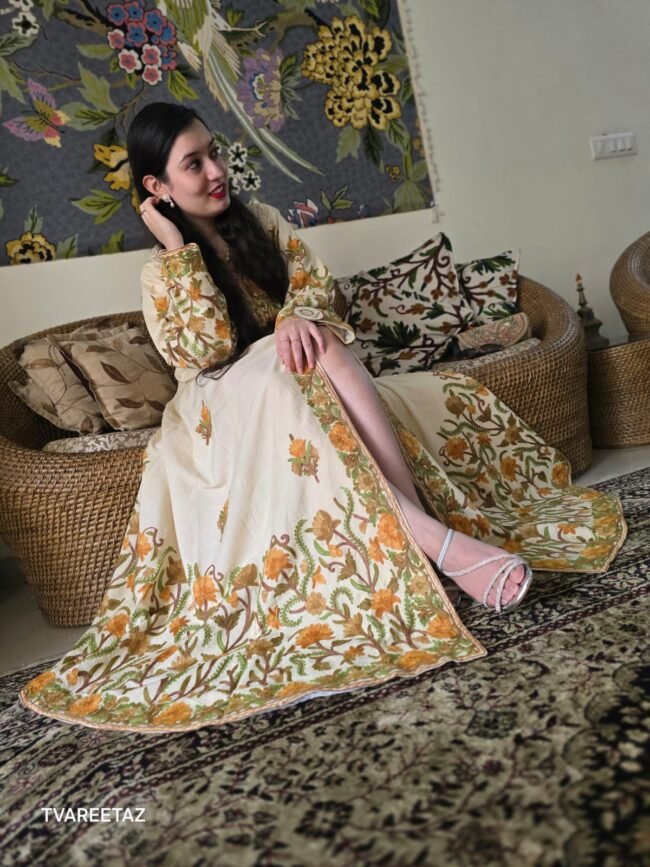 FLORA – Handcrafted Kashmiri Gown By Tvareetaz - Image 2