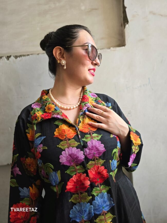 FLORA – Handcrafted Kashmiri Gown By Tvareetaz - Image 4