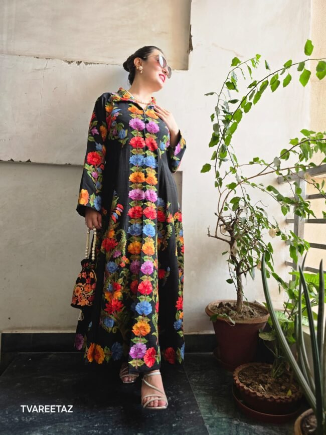 FLORA – Handcrafted Kashmiri Gown By Tvareetaz - Image 3