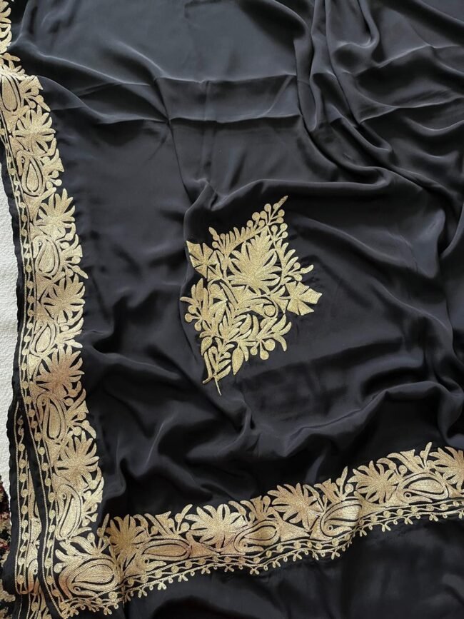 Kashmiri tilla embroidered saree - Image 2