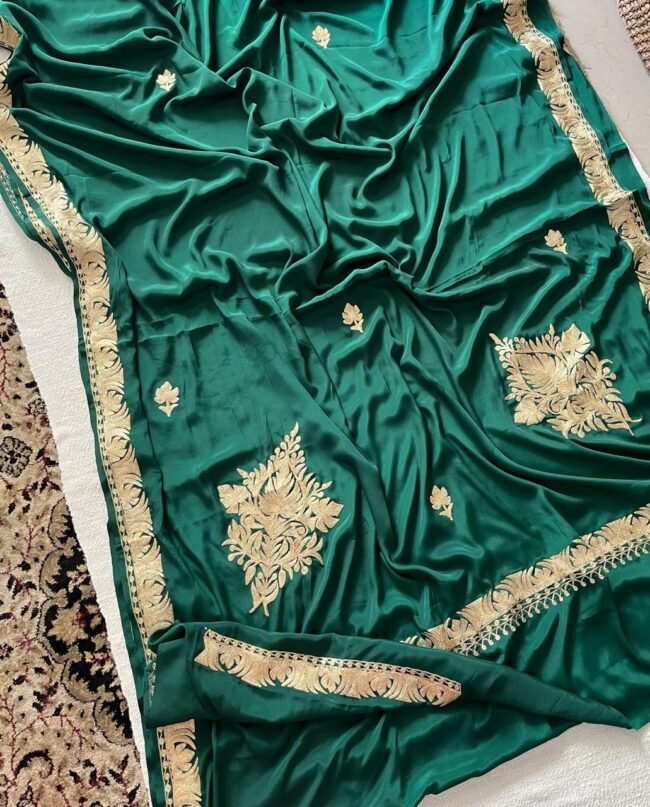 Kashmiri tilla embroidered saree - Image 2