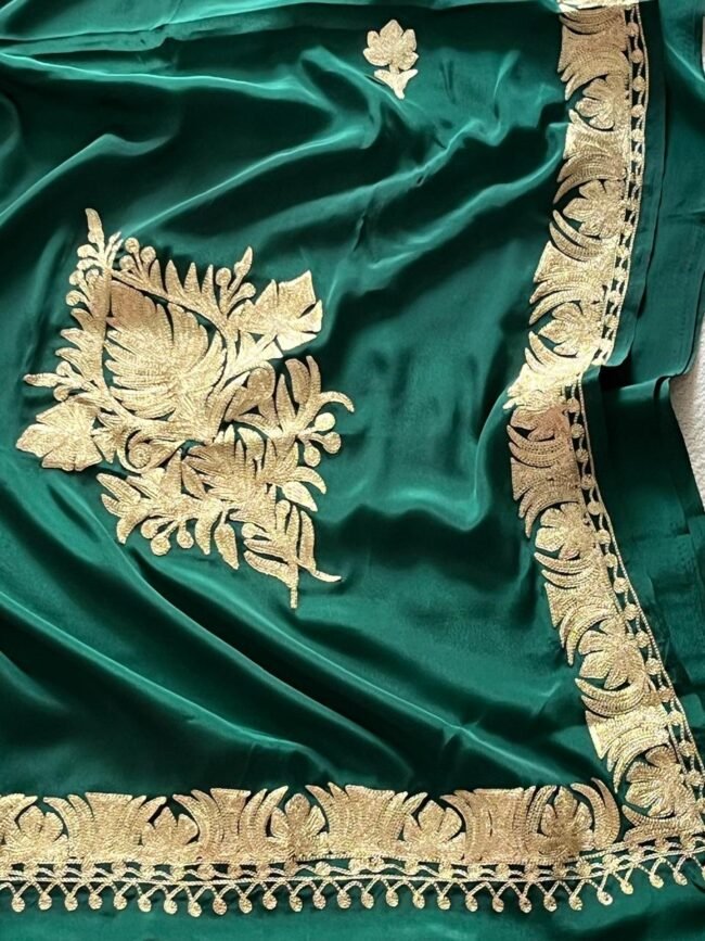 Kashmiri tilla embroidered saree - Image 4