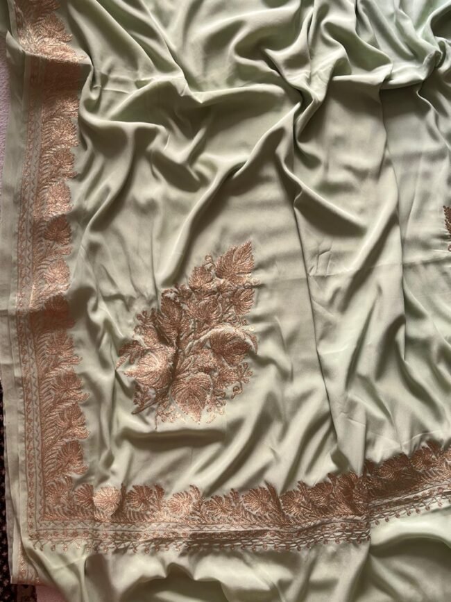 Kashmiri tilla embroidered saree - Image 3