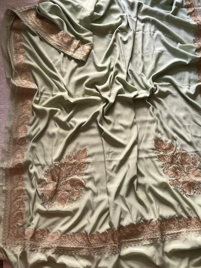 Kashmiri tilla embroidered saree - Image 2