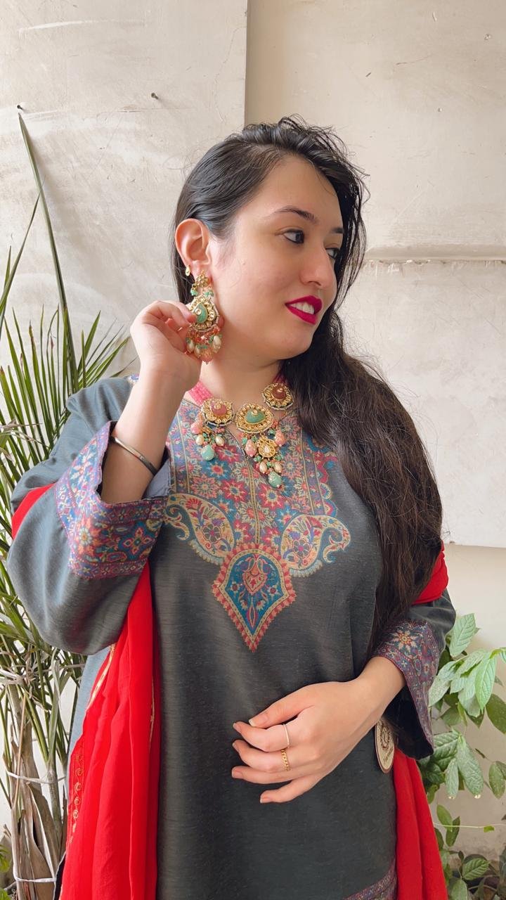 Kashmiri Kaani Silk Cord Set - Image 3