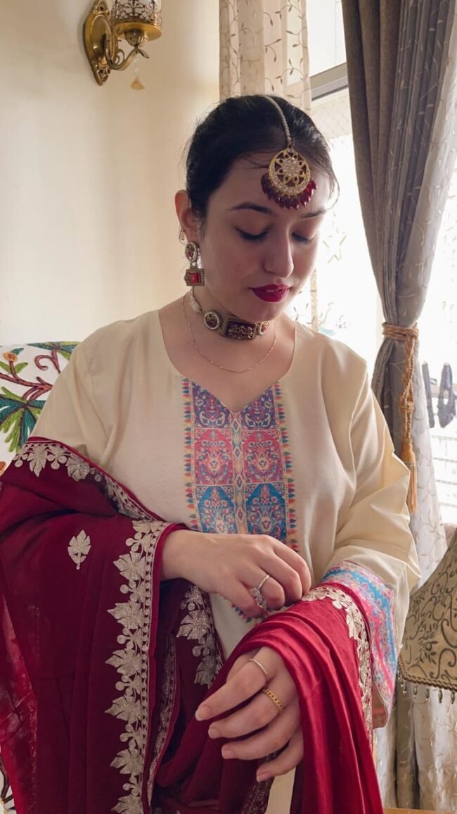 Kashmiri Kaani Silk Cord Set - Image 5