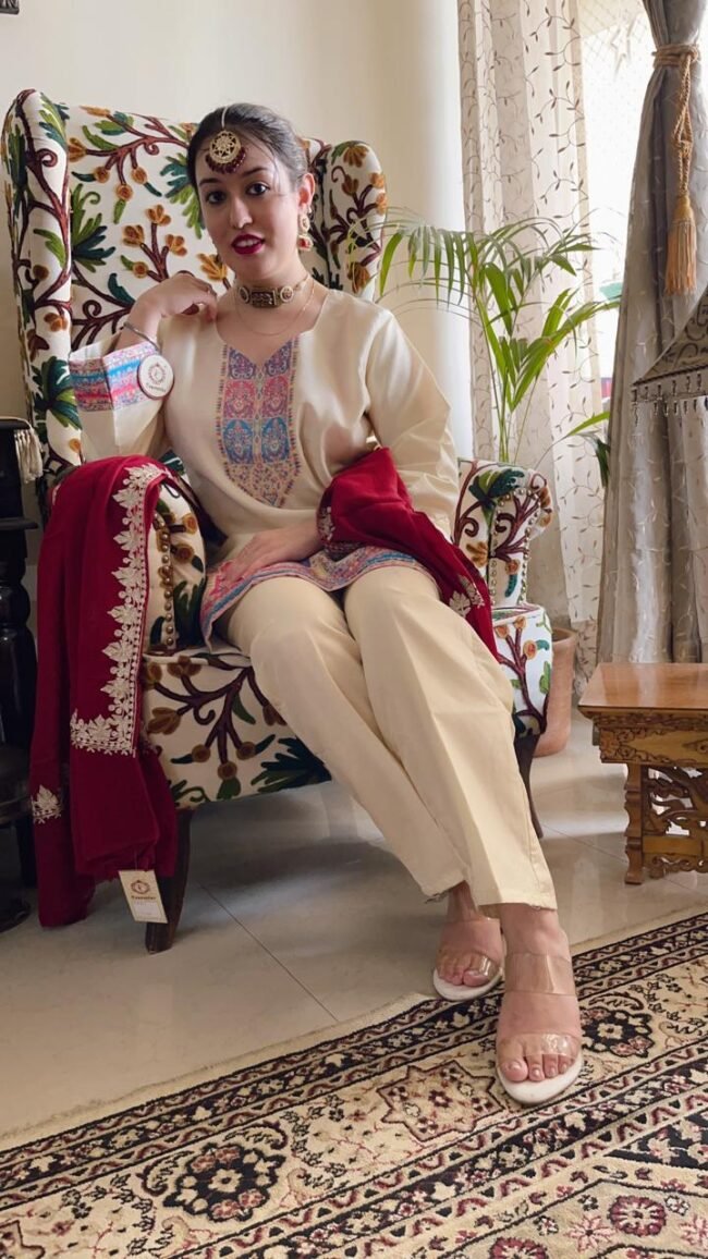 Kashmiri Kaani Silk Cord Set - Image 2