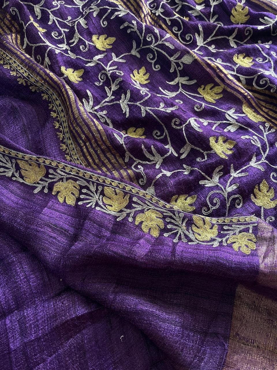 Tvareetaz Premiums -  Gichcha Kashmiri Saree - Image 5